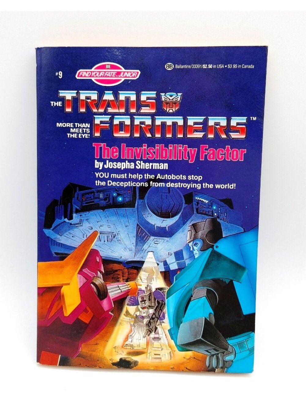 Transformers The Invisibility Factor Find Your Fate Junior Josepha Sherman 1986